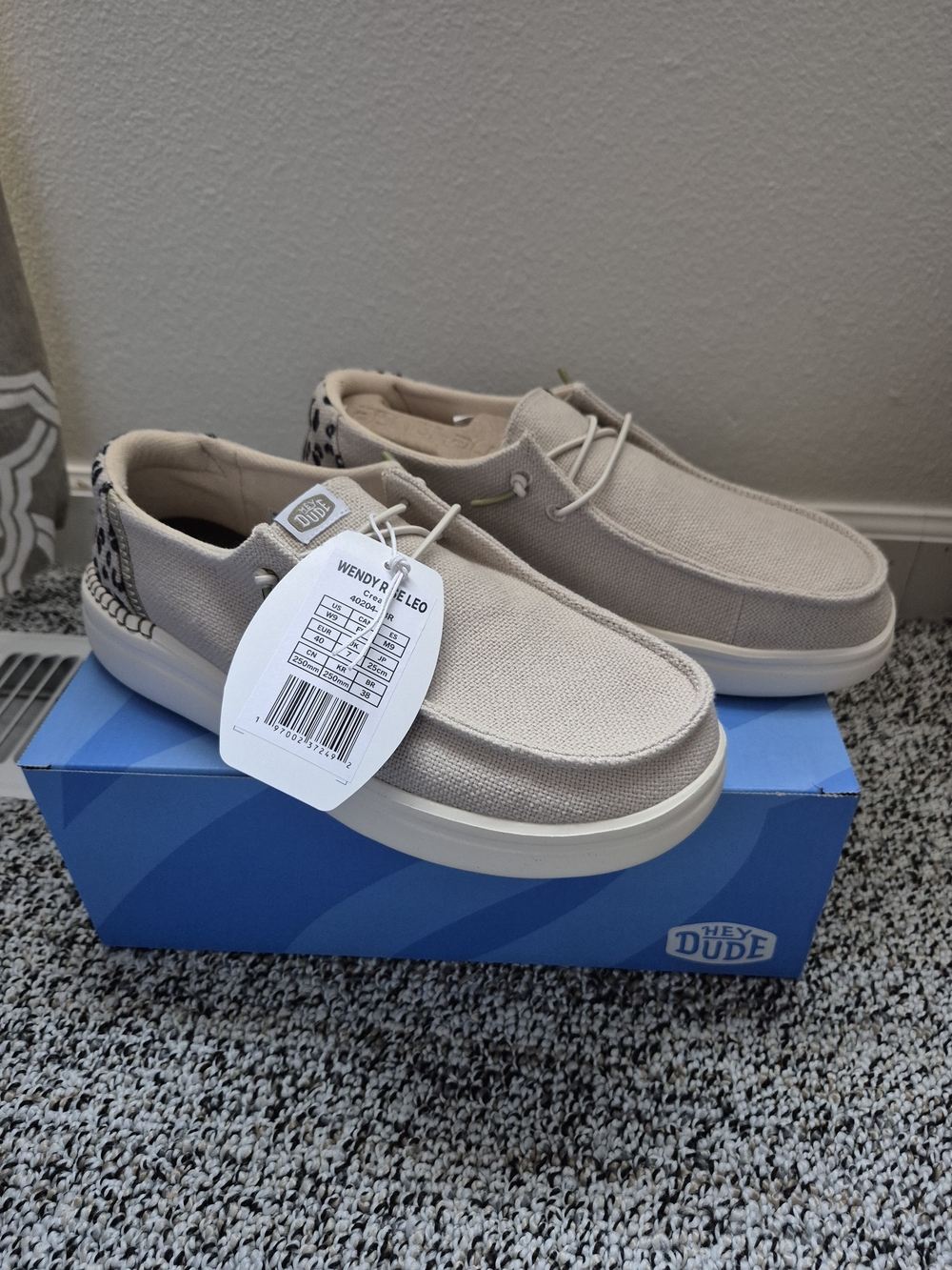 Hey Dude Wendy Slip-On Canvas Shoes - Light Beige